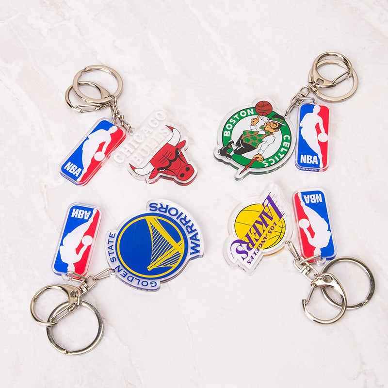 NBA Team Logo Keychains - Basketball Club Acrylic Keychains, Customizable Fan Merch for NBA Fans & Retailers