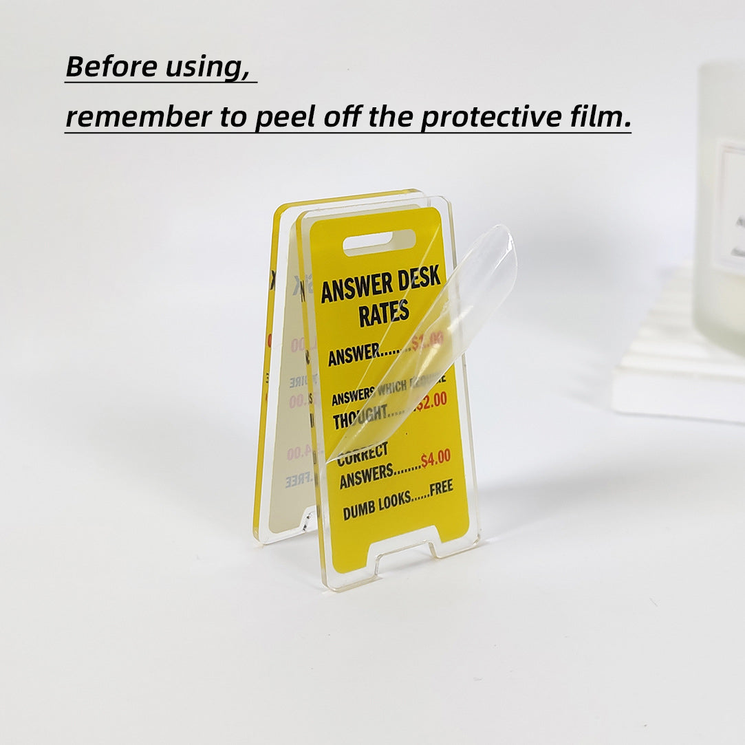 Humorous Acrylic Desktop Clips - Office Do Not Disturb Signs, Funny Desk Accessories for Work & Home