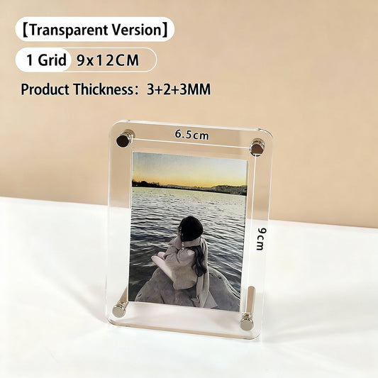Acrylic Photo Card Display Stand - Clear Transparent Holder for Trading Cards, Kpop Photocards, Anime Collectibles