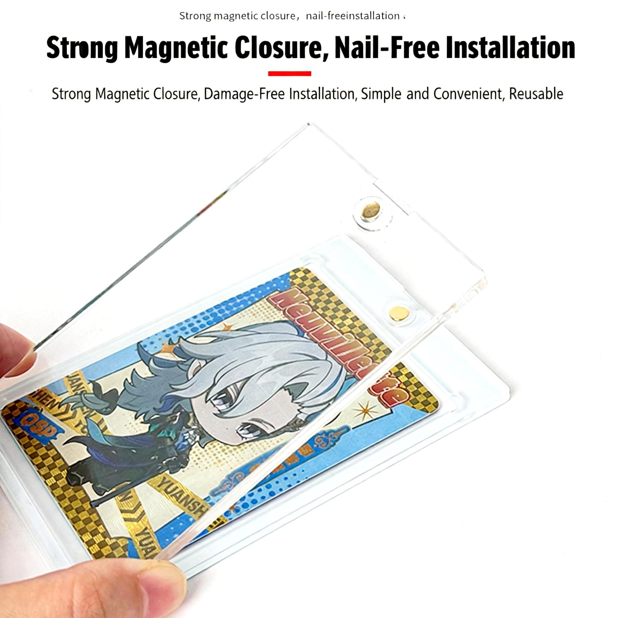 Anime Trading Card Protectors - Multi-Color Acrylic Card Sleeves, Compatible with TCG/CCG Cards, Premium Display & Protection