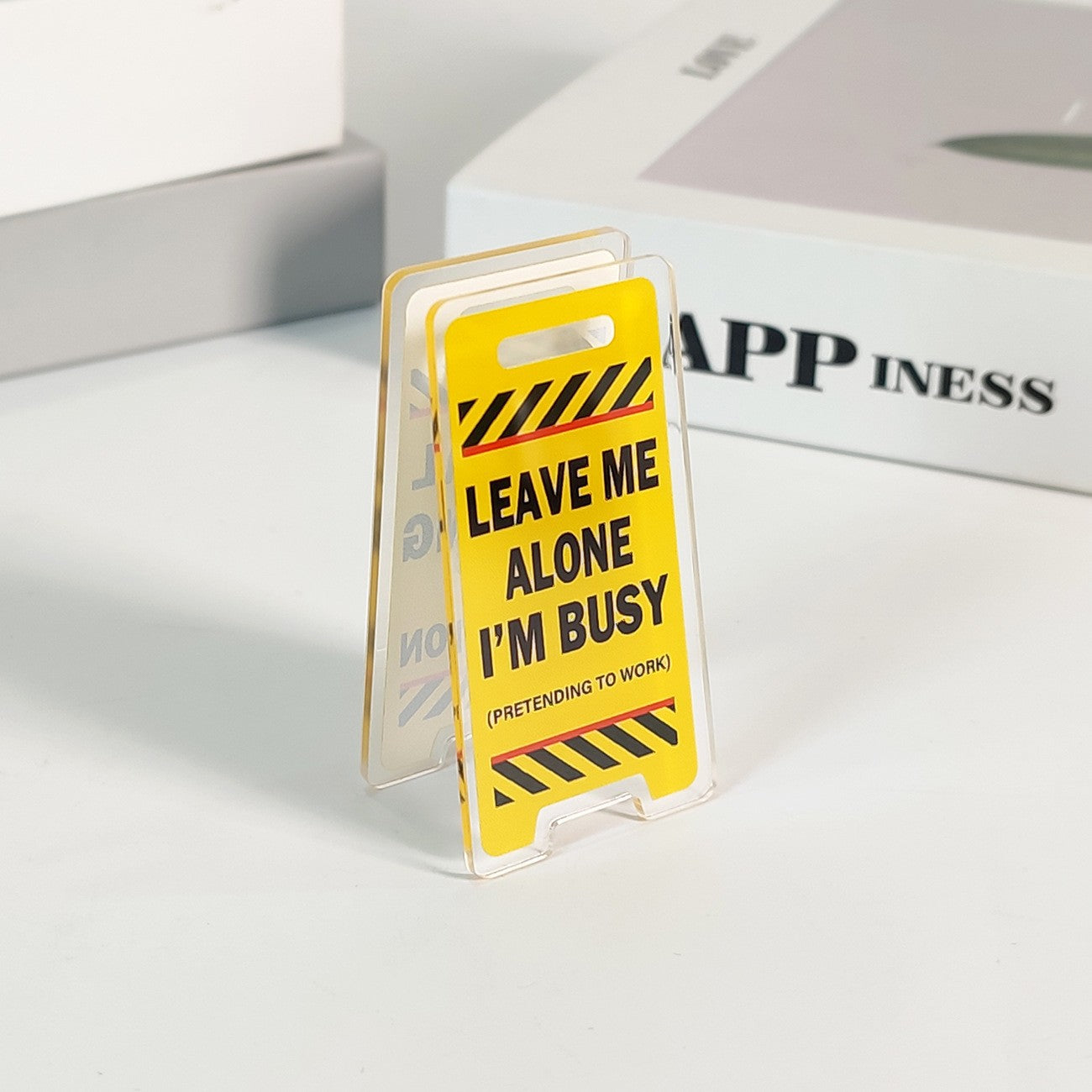 Humorous Acrylic Desktop Clips - Office Do Not Disturb Signs, Funny Desk Accessories for Work & Home