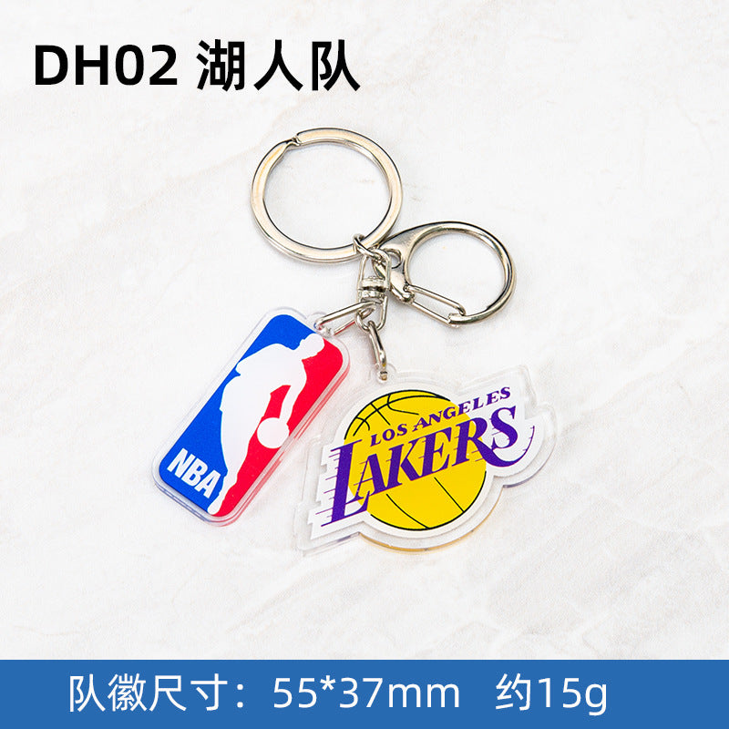NBA Team Logo Keychains - Basketball Club Acrylic Keychains, Customizable Fan Merch for NBA Fans & Retailers