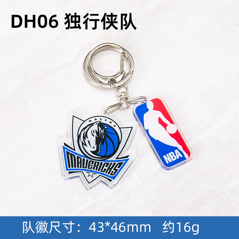 NBA Team Logo Keychains - Basketball Club Acrylic Keychains, Customizable Fan Merch for NBA Fans & Retailers