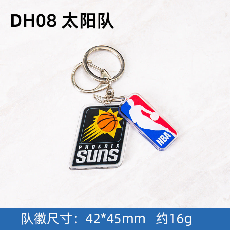 NBA Team Logo Keychains - Basketball Club Acrylic Keychains, Customizable Fan Merch for NBA Fans & Retailers