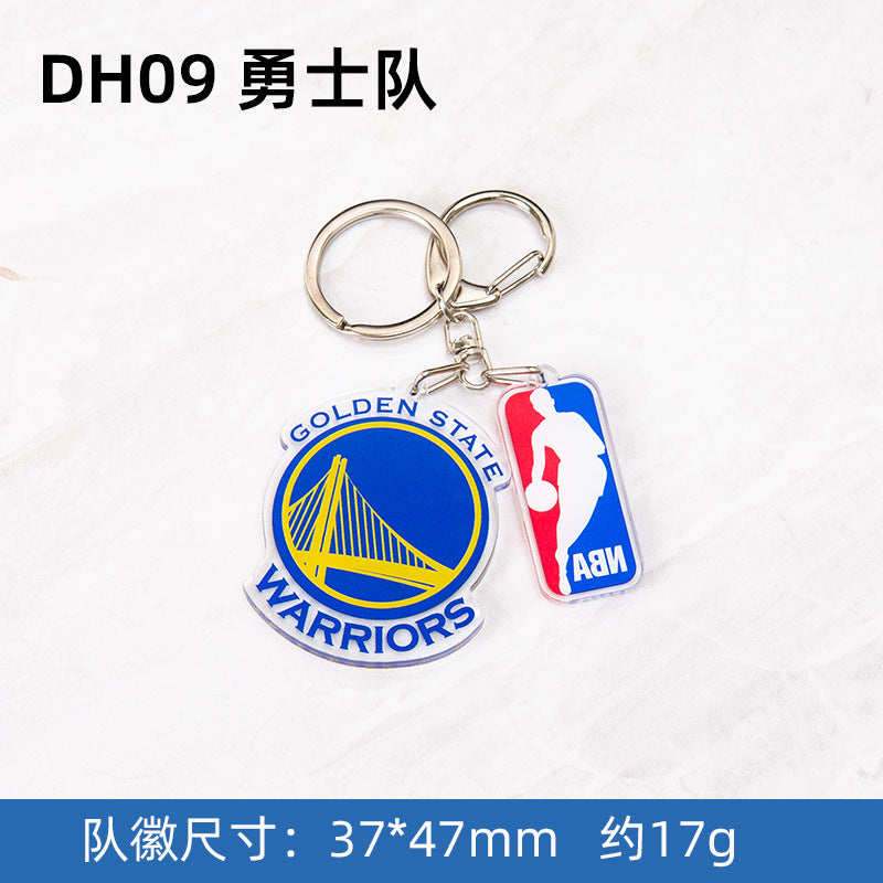 NBA Team Logo Keychains - Basketball Club Acrylic Keychains, Customizable Fan Merch for NBA Fans & Retailers