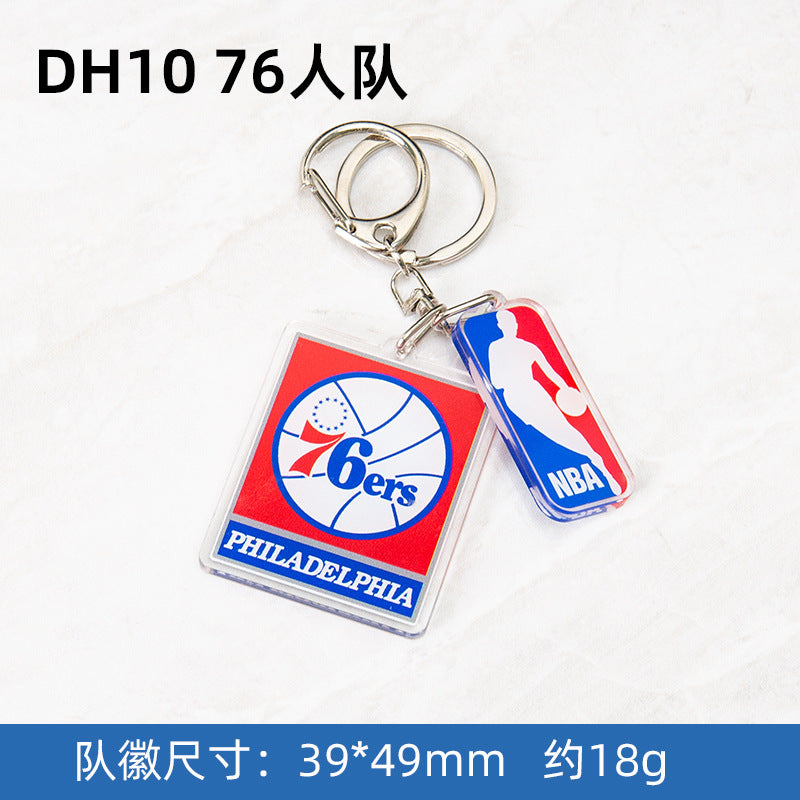NBA Team Logo Keychains - Basketball Club Acrylic Keychains, Customizable Fan Merch for NBA Fans & Retailers