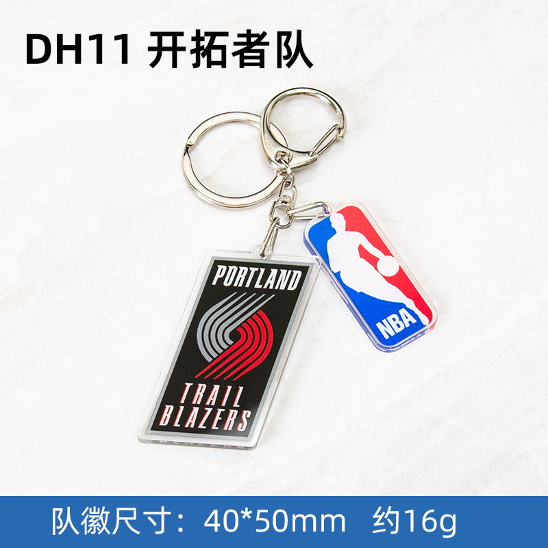NBA Team Logo Keychains - Basketball Club Acrylic Keychains, Customizable Fan Merch for NBA Fans & Retailers
