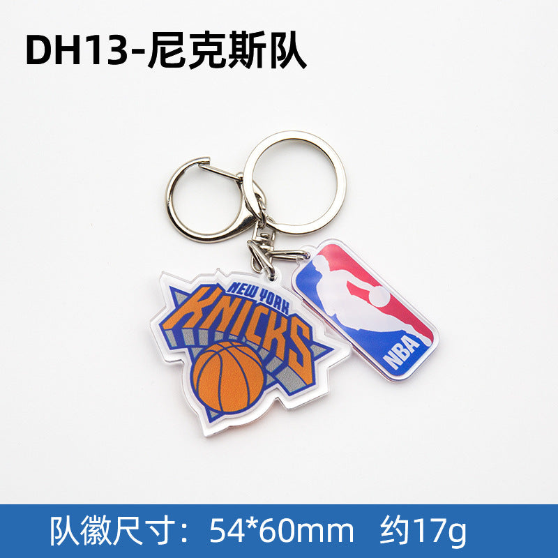NBA Team Logo Keychains - Basketball Club Acrylic Keychains, Customizable Fan Merch for NBA Fans & Retailers