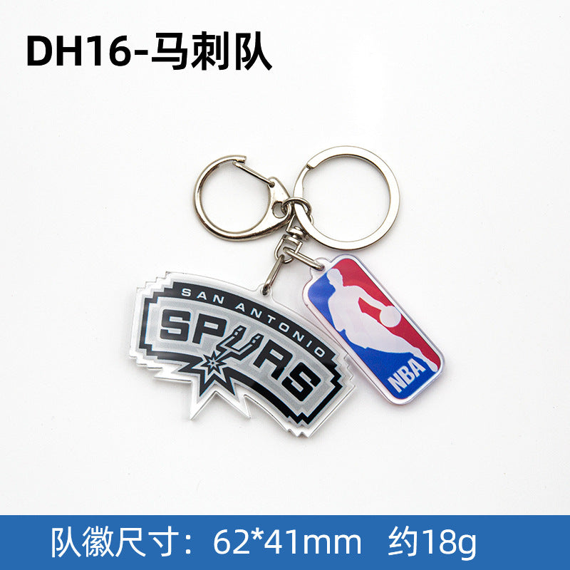 NBA Team Logo Keychains - Basketball Club Acrylic Keychains, Customizable Fan Merch for NBA Fans & Retailers